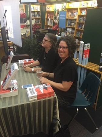 Candida Rifkind and Linda Warley at the launch of Canadian Graphic at McNally Robinson Grant Park (photo by Andrew Burke)
